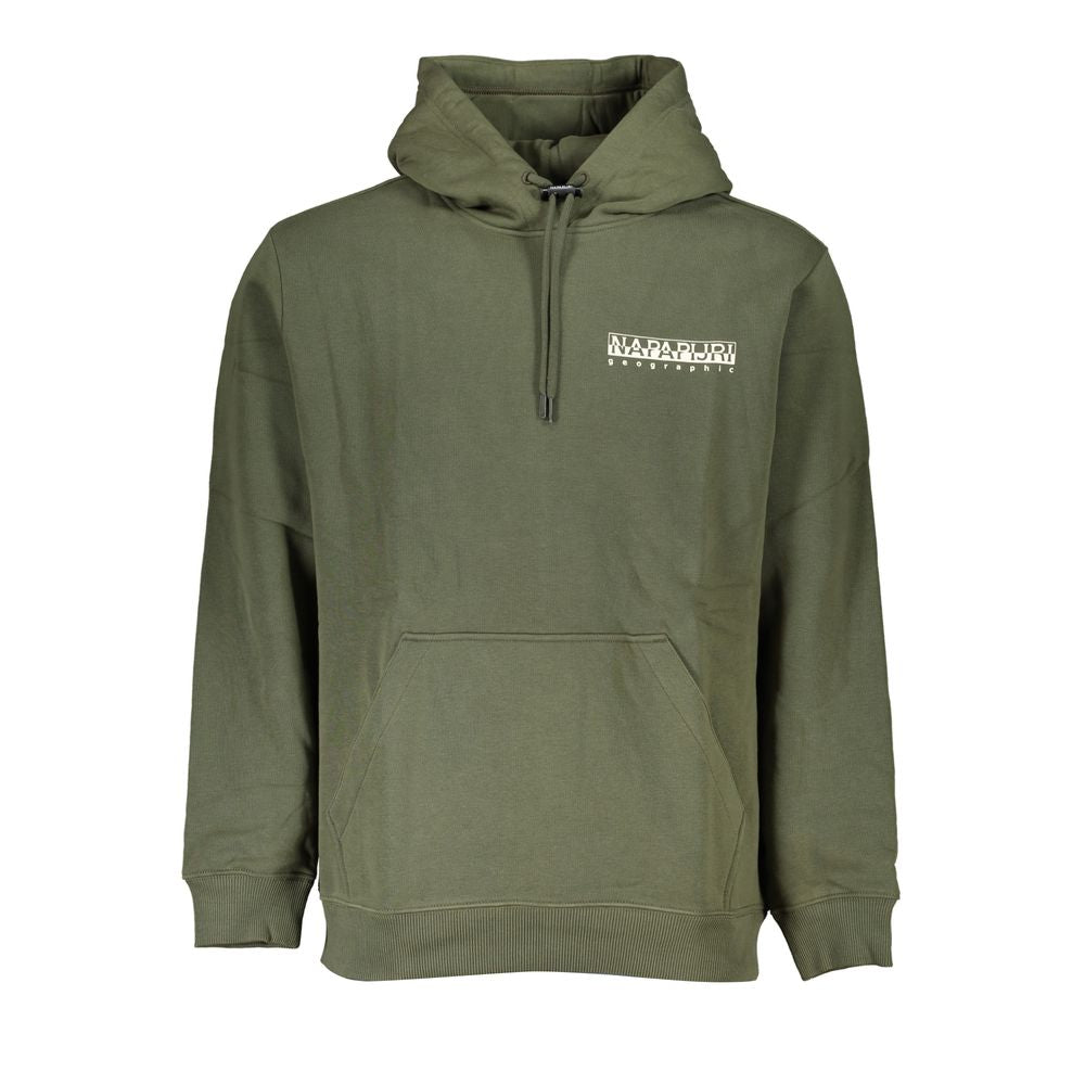 Hooded Sweatshirt Sweater by Napapijri for men in cotton polyester green showcases an masterful silhouette, artfully detailed with a masterful hooded neckline and for a sophisticated, premium finish.