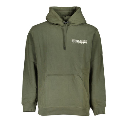 Hooded Sweatshirt Sweater by Napapijri for men in cotton polyester green showcases an masterful silhouette, artfully detailed with a masterful hooded neckline and for a sophisticated, premium finish.