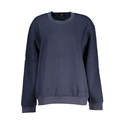 Sweatshirt by Cavalli Class for women in cotton polyester blue presents a smart casual silhouette, featuring a smart casual and for a sophisticated look.