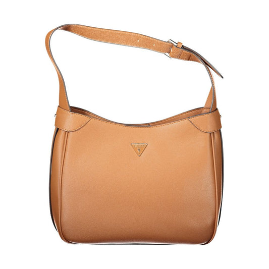 Evening Handbag by Guess Jeans for women in polyethylene brown features an refined silhouette, showcasing a secure snap, ample internal-pockets, and versatile adjustable-strap & handle for a sophisticated refined aesthetic.