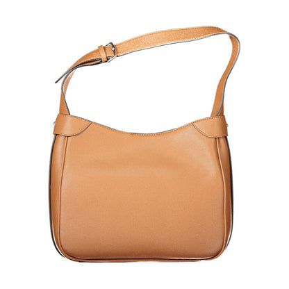 Evening Handbag by Guess Jeans for women in polyethylene brown features a ornamental silhouette, showcasing a secure snap, ample internal-pockets, and ornamental adjustable-strap & handle for a sophisticated look.