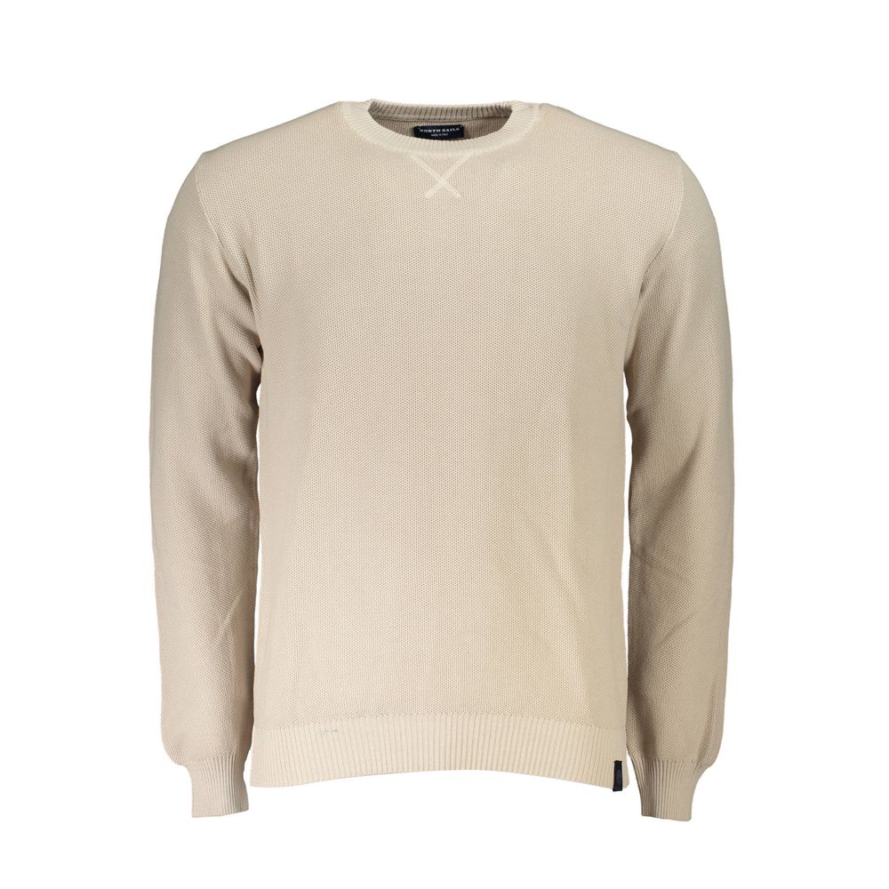 This Sweater by North Sails for men in organic cotton beige presents a understated silhouette, featuring a sophisticated crew neckline and for a understated finish.