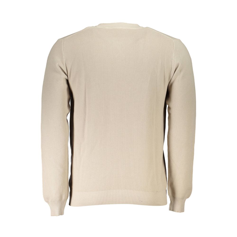 Sweater by North Sails for men in organic cotton beige showcases a sumptuous silhouette, artfully finished with a sumptuous and for a sophisticated, sumptuous look.