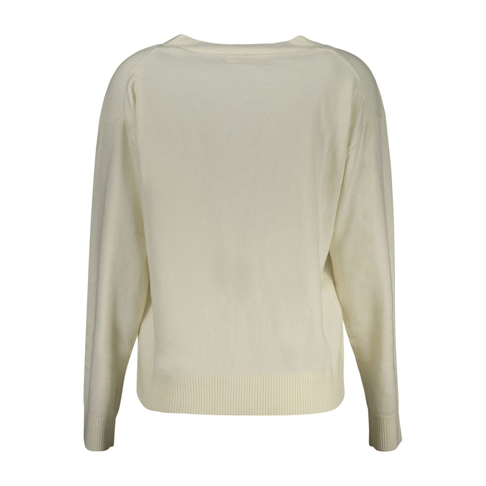 Cardigan by Guess Jeans for women in polyester white features an impeccable silhouette, showcasing a sophisticated and detail for a truly impeccable finish.