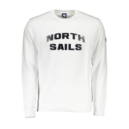 Sweatshirt by North Sails for men in cotton polyester white & print showcases a slouchy chic silhouette, artfully detailed with a slouchy chic crew neckline and for a slouchy chic finish.