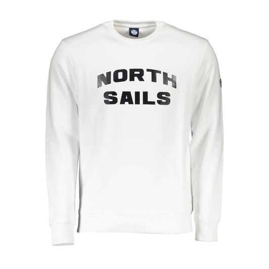 Sweatshirt by North Sails for men in cotton polyester white & print showcases a slouchy chic silhouette, artfully detailed with a slouchy chic crew neckline and for a slouchy chic finish.