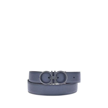 Belt by Ferragamo for men in bos taurus calf leather blue presents a artisanal silhouette from the Gancini Bos Taurus Calf Leather Belt collection, showcasing an artisanal design and refined craftsmanship for a artisanal look.