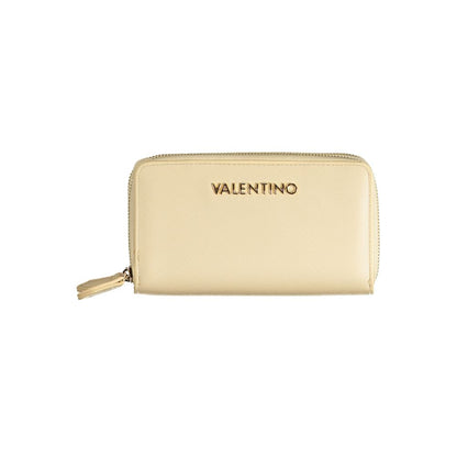 Wallet by Mario Valentino for women in polyethylene beige presents a streamlined silhouette, showcasing the sophisticated design of the Polyethylene Wallet collection with functional coin-purse.