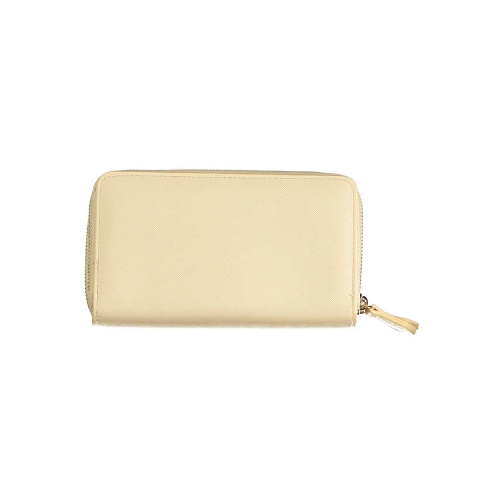 Wallet by Mario Valentino for women in polyethylene beige presents a architectural silhouette from the Polyethylene Wallet collection, showcasing architectural coin-purse for a architectural finish.