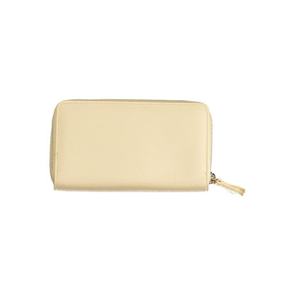 Wallet by Mario Valentino for women in polyethylene beige presents a architectural silhouette from the Polyethylene Wallet collection, showcasing architectural coin-purse for a architectural finish.