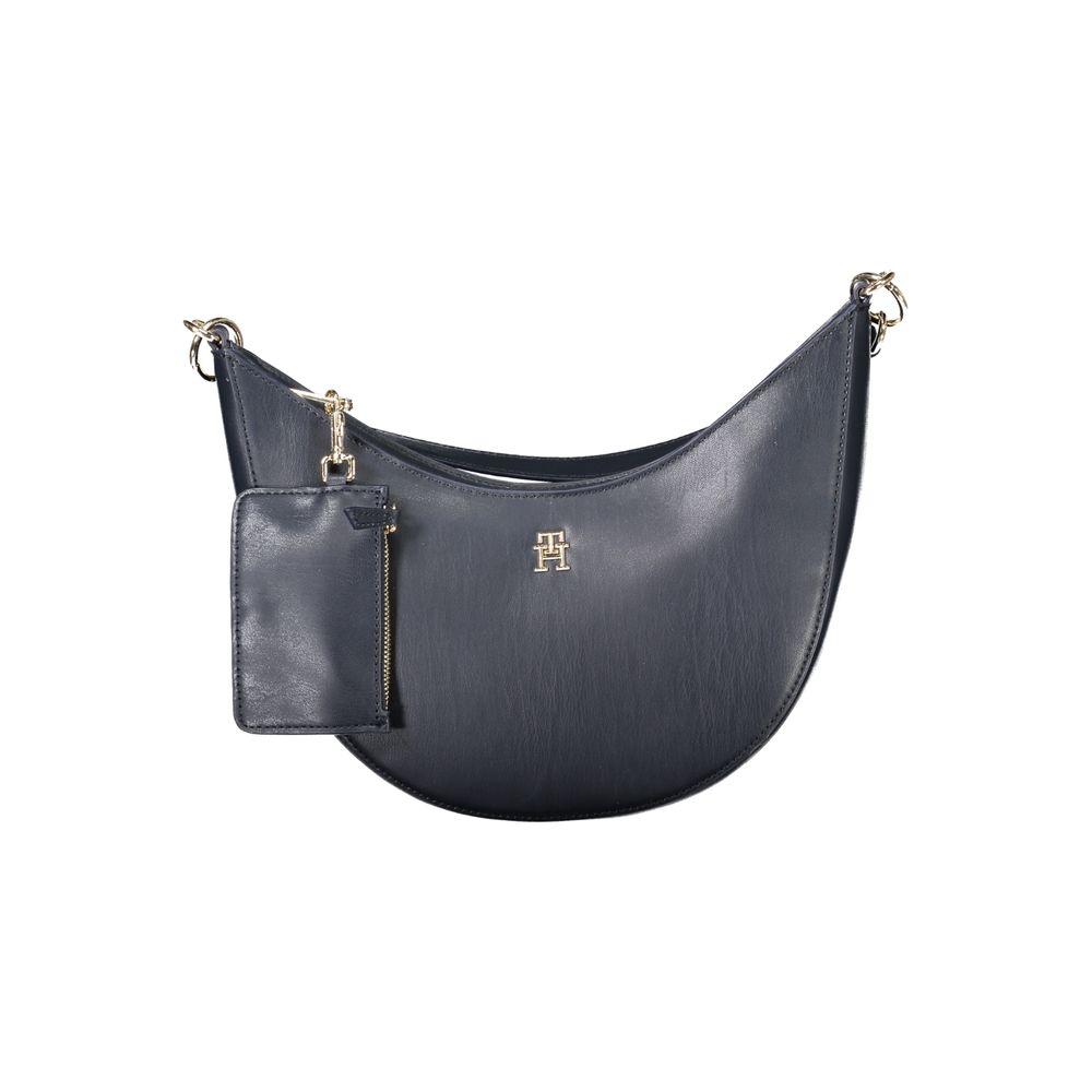 Handbag by Tommy Hilfiger for women in polyethylene blue features a exquisite silhouette, showcasing a secure zipper and exquisite internal-pockets & coin-purse with versatile adjustable-strap, detachable-strap & handle for a exquisite finish.
