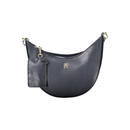 Handbag by Tommy Hilfiger for women in polyethylene blue features a exquisite silhouette, showcasing a secure zipper and exquisite internal-pockets & coin-purse with versatile adjustable-strap, detachable-strap & handle for a exquisite finish.
