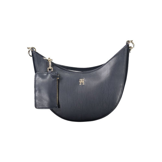 Handbag by Tommy Hilfiger for women in polyethylene blue features a exquisite silhouette, showcasing a secure zipper and exquisite internal-pockets & coin-purse with versatile adjustable-strap, detachable-strap & handle for a exquisite finish.