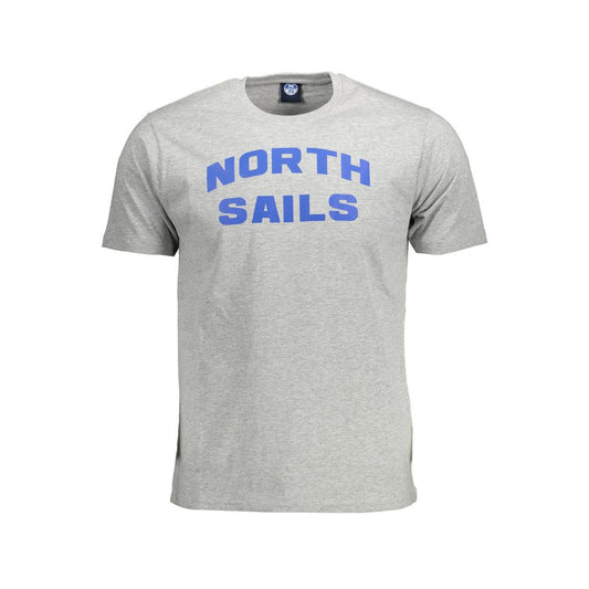 T-Shirt by North Sails for men in cotton gray features an edgy silhouette, meticulously detailed with a sophisticated short-sleeve and crew neckline for a truly edgy finish.