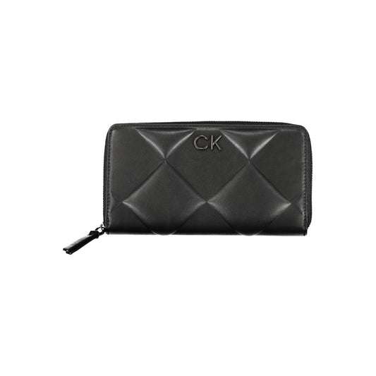 Cardholder Wallet by Calvin Klein for women in polyester & polyethylene black showcases a refined silhouette, artfully capturing the essence of the refined Polyester & Polyethylene Cardholder Wallet design with functional card-organization compact-design rfid-protection eco-friendly coin-purse.