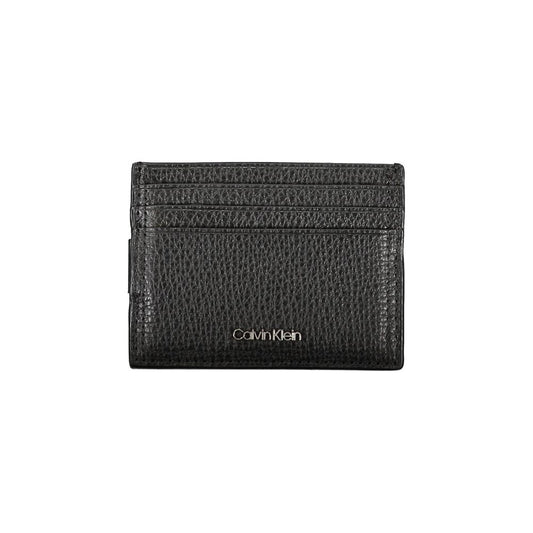 Cardholder Wallet by Calvin Klein for men in leather black showcases a discerning silhouette, artfully capturing the essence of Leather Cardholder Wallet with its functional card-organization.