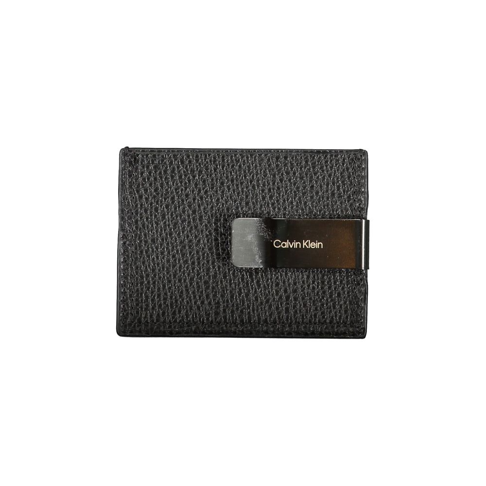 Cardholder Wallet by Calvin Klein for men in leather black features a streamlined silhouette, showcasing the streamlined Leather Cardholder Wallet design with sophisticated card-organization for a premium look.