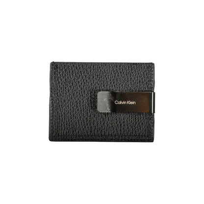 Cardholder Wallet by Calvin Klein for men in leather black features a streamlined silhouette, showcasing the streamlined Leather Cardholder Wallet design with sophisticated card-organization for a premium look.