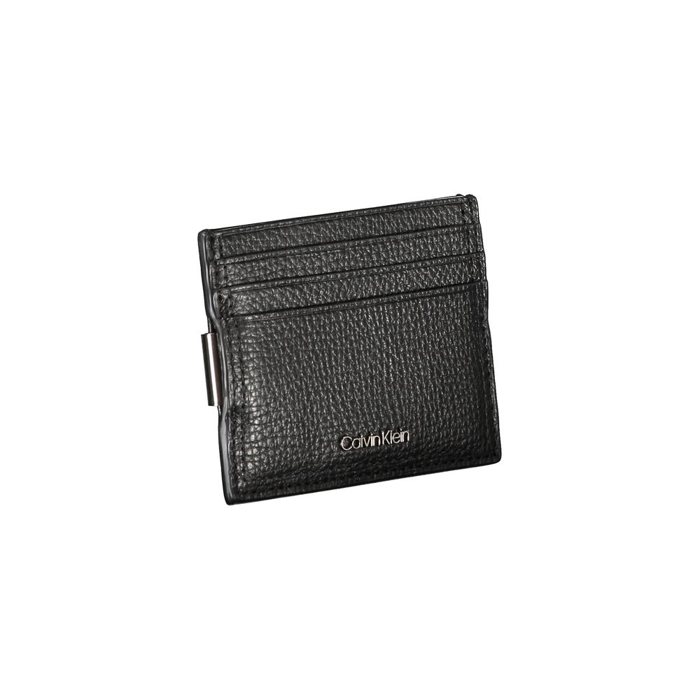 Cardholder Wallet by Calvin Klein for men in leather black presents a architectural silhouette from the Leather Cardholder Wallet collection, showcasing architectural card-organization for a architectural finish.