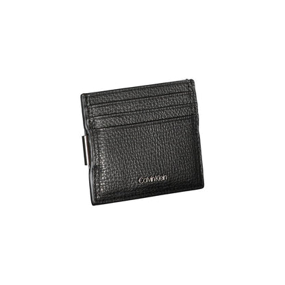 Cardholder Wallet by Calvin Klein for men in leather black presents a architectural silhouette from the Leather Cardholder Wallet collection, showcasing architectural card-organization for a architectural finish.