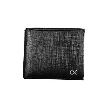 Wallet by Calvin Klein for men in leather black features a streamlined silhouette, showcasing the streamlined Leather Wallet design with sophisticated rfid-protection coin-purse for a premium look.