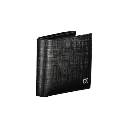 Wallet by Calvin Klein for men in leather black presents a streamlined silhouette, showcasing the sophisticated design of the Leather Wallet collection with functional rfid-protection coin-purse.