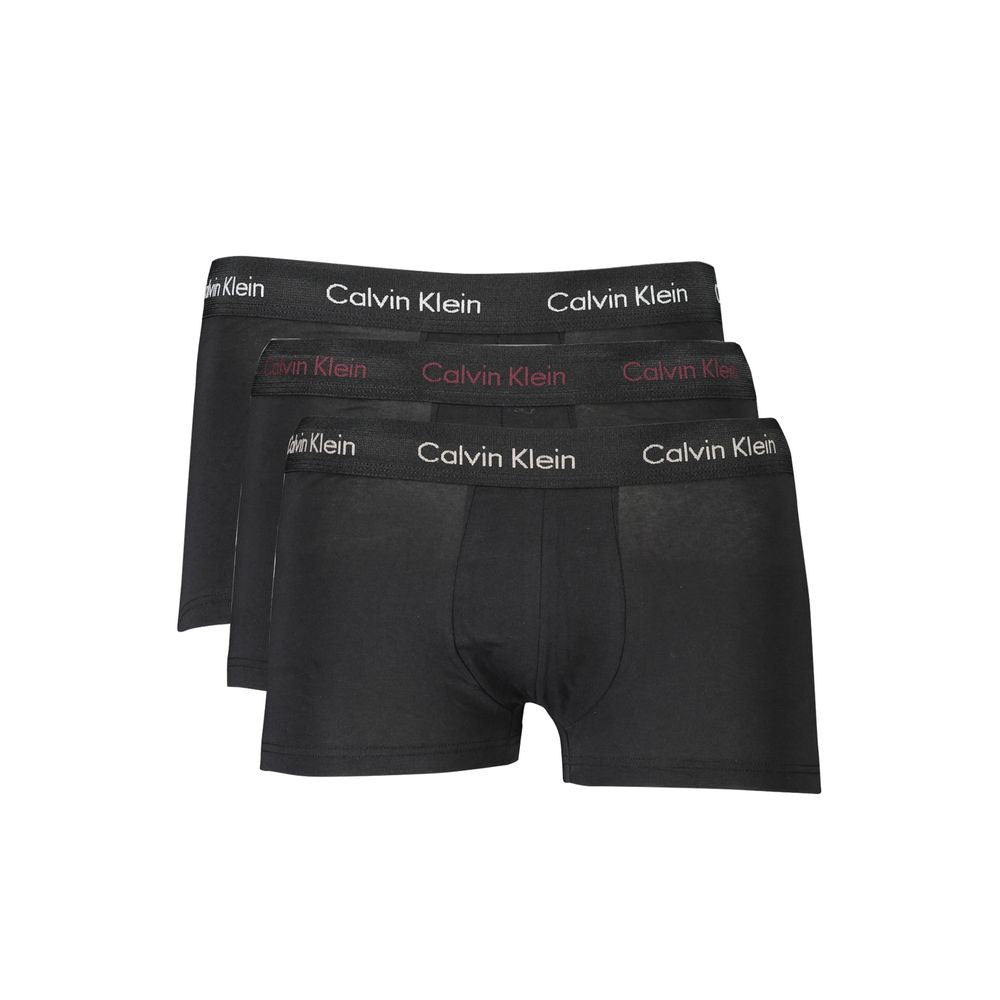 Underwear Boxer Briefs by Calvin Klein for men in stretch cotton black showcases a subtle silhouette, offering a sophisticated look from the Men's Stretch Cotton Underwear Boxer Briefs collection.