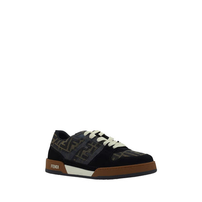 Sneakers by Fendi for men in rubber & fabric multicolor, jacquard, signature & monogram features an fashionable silhouette, showcasing the premium Men's Low Top Rubber & Fabric Sneakers in a fashionable low-top style that offers a fashionable finish for refined style.