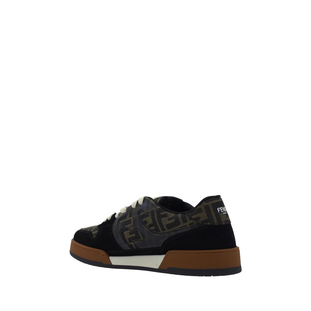 Sneakers by Fendi for men in rubber & fabric multicolor, jacquard, signature & monogram presents a sumptuous silhouette, artfully capturing the essence of the Men's Low Top Rubber & Fabric Sneakers with its sumptuous low-top style design.