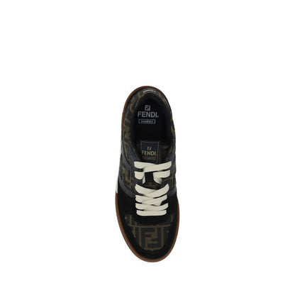 Sneakers by Fendi for men in rubber & fabric multicolor, jacquard, signature & monogram presents a on trend silhouette from the Men's Low Top Rubber & Fabric Sneakers collection, showcasing a on trend low-top style for an elevated aesthetic.