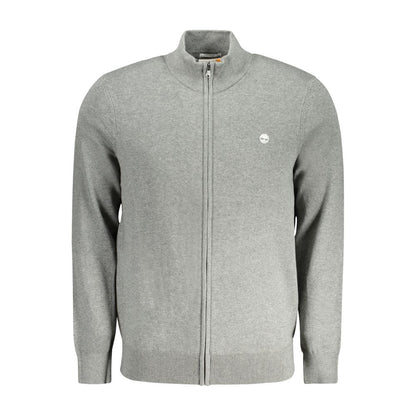 Cardigan by Timberland for men in organic cotton brown & gray presents a textural silhouette, artfully finished with a textural and long-sleeve for a sophisticated, textural look.