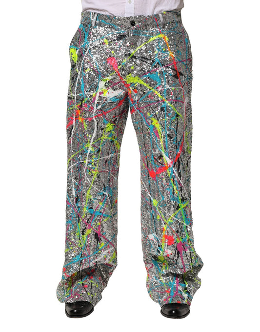 Dolce & Gabbana Men's Straight Silk Viscose Nylon & Elastane Jeans - Multicolor