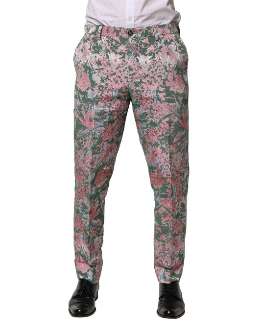 Pants by Dolce & Gabbana for men in acetate cotton nylon & viscose multicolor, floral & jacquard features a sleek silhouette with a sleek tapered-leg, a refined long, and a sophisticated finish.