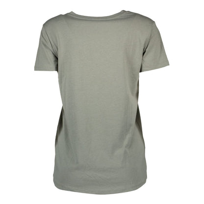 T-Shirt by Silvian Heach for women in viscose cotton green features a plush silhouette, showcasing a sophisticated and for a truly plush finish.