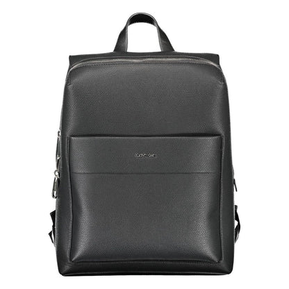 Backpack by Calvin Klein for men in polyester & polyurethane black showcases an architectural Polyester & Polyurethane Backpack design, featuring a secure , ample , and architectural handle, backpack-strap & adjustable-strap for a sophisticated look.