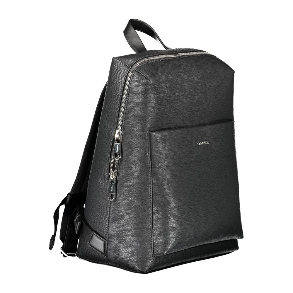 Backpack by Calvin Klein for men in polyester & polyurethane black features an stately silhouette from the Polyester & Polyurethane Backpack range, with a secure , ample , and versatile handle, backpack-strap & adjustable-strap.