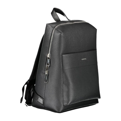 Backpack by Calvin Klein for men in polyester & polyurethane black features an stately silhouette from the Polyester & Polyurethane Backpack range, with a secure , ample , and versatile handle, backpack-strap & adjustable-strap.