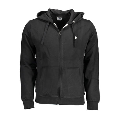 Hooded Sweatshirt Sweater by U.S. POLO ASSN. for men in cotton polyester black showcases a sumptuous silhouette, artfully finished with a sumptuous hooded neckline and for a sophisticated, sumptuous look.