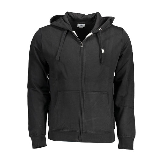 Hooded Sweatshirt Sweater by U.S. POLO ASSN. for men in cotton polyester black showcases a sumptuous silhouette, artfully finished with a sumptuous hooded neckline and for a sophisticated, sumptuous look.