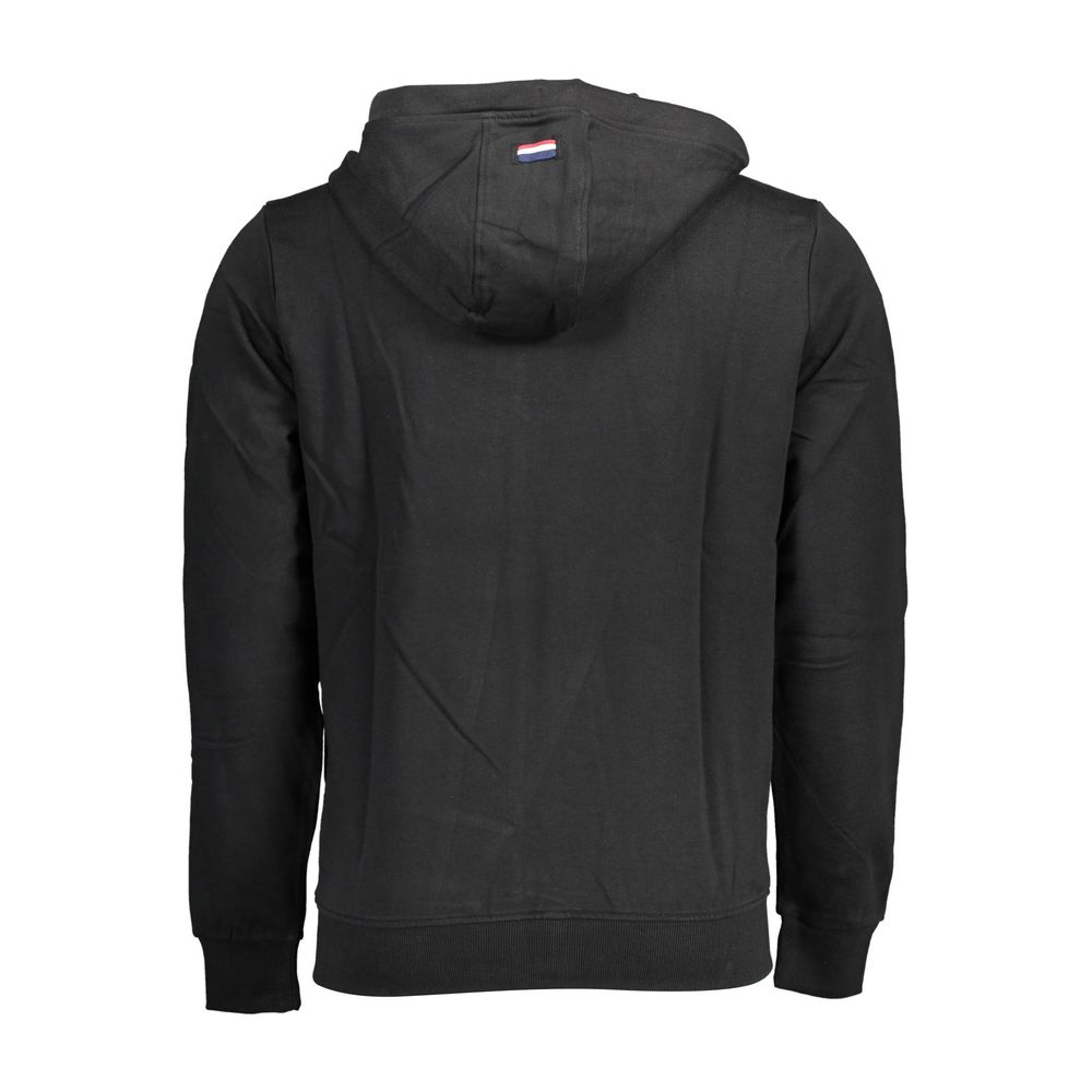 Hooded Sweatshirt Sweater by U.S. POLO ASSN. for men in cotton polyester black showcases a discreet silhouette, finished with a discreet and for a discreet look.