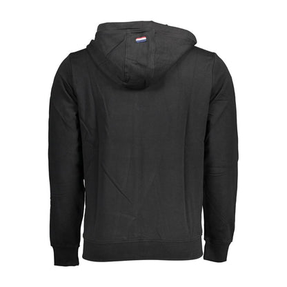 Hooded Sweatshirt Sweater by U.S. POLO ASSN. for men in cotton polyester black showcases a discreet silhouette, finished with a discreet and for a discreet look.