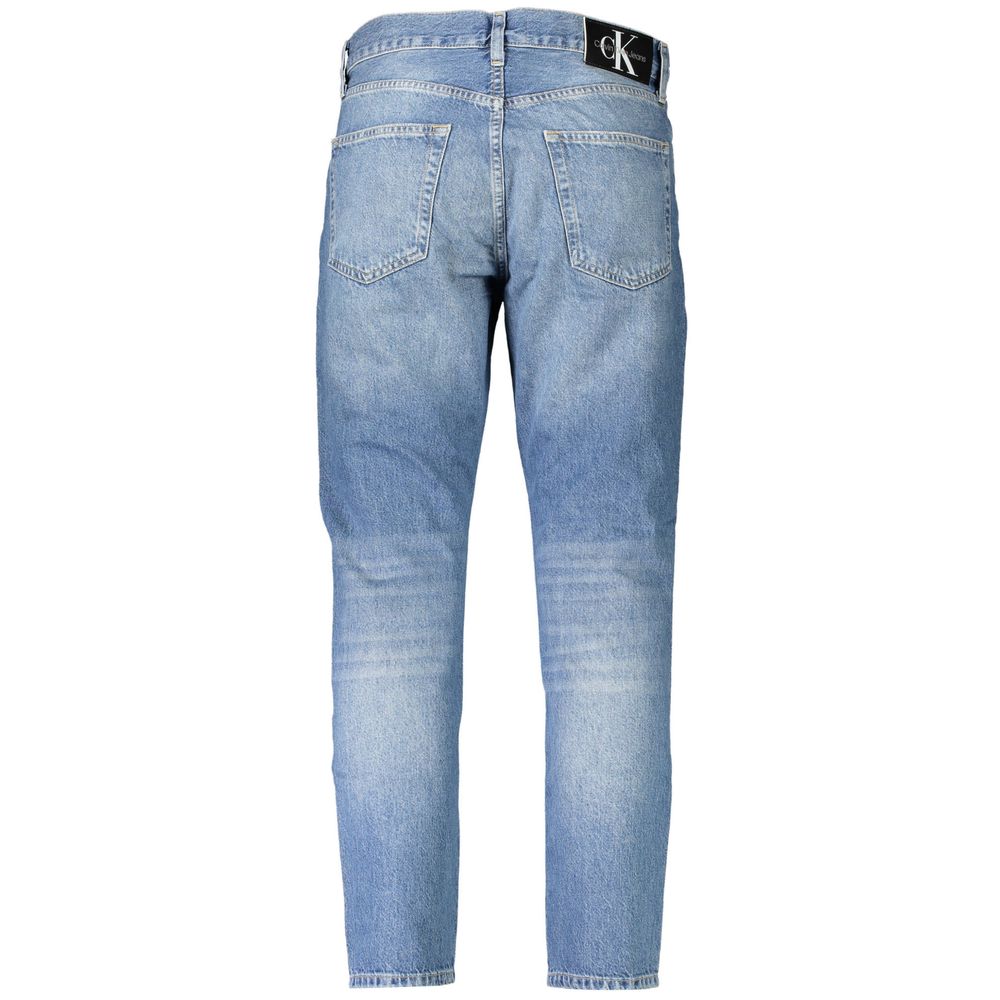 Pants by Calvin Klein for men in cotton blue features a sleek silhouette with a sleek , a refined long, and a sophisticated finish.