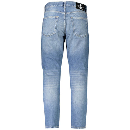Pants by Calvin Klein for men in cotton blue features a sleek silhouette with a sleek , a refined long, and a sophisticated finish.