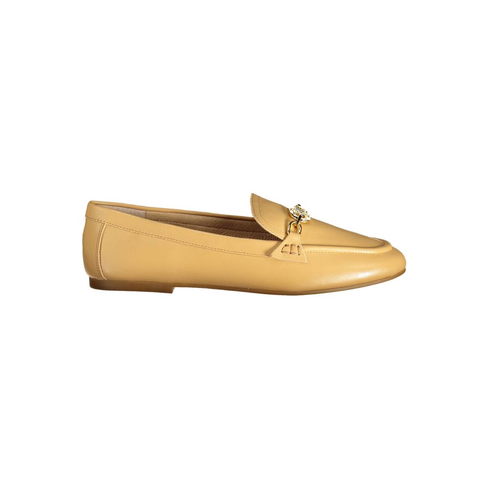 Ralph Lauren Women's Leather Moccasins Flat Shoes - Beige