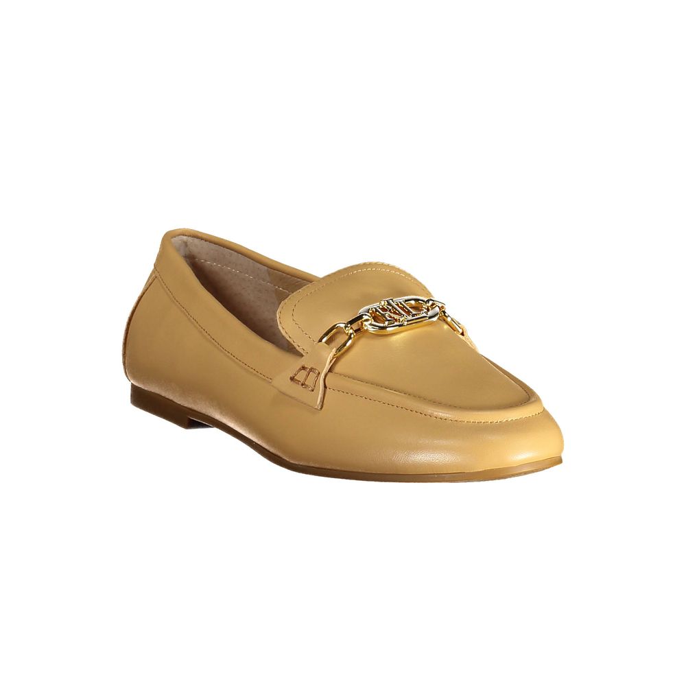 Ralph Lauren Women's Leather Moccasins Flat Shoes - Beige