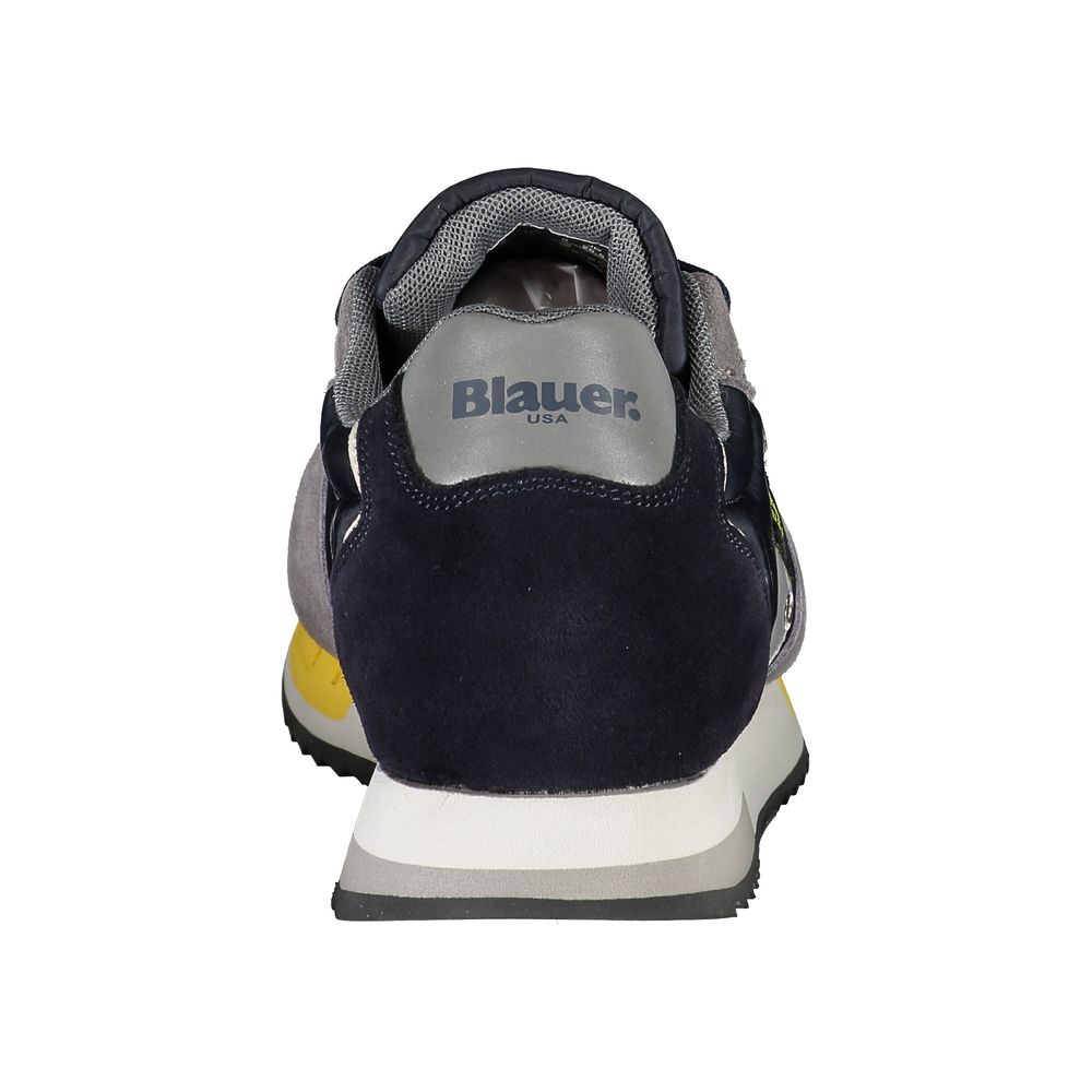 Sneakers by Blauer for men in polyester polyethylene leather blue features an sumptuous silhouette, showcasing the premium Men's Athletic Polyester Polyethylene Leather Sneakers in a sumptuous athletic style that offers a sumptuous finish for refined style.