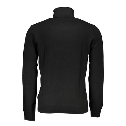 Sweater by North Sails for men in cashmere viscose black showcases a sumptuous silhouette, artfully finished with a sumptuous turtle neckline and for a sophisticated, sumptuous look.