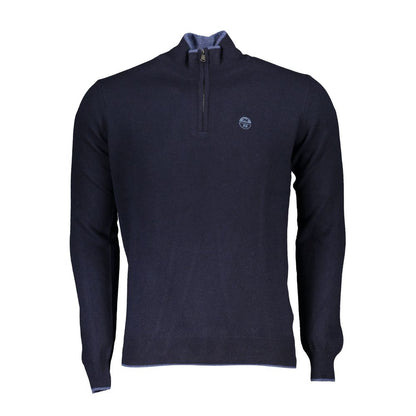 This Sweater by North Sails for men in cashmere viscose blue presents a understated silhouette, featuring a sophisticated turtle neckline and for a understated finish.