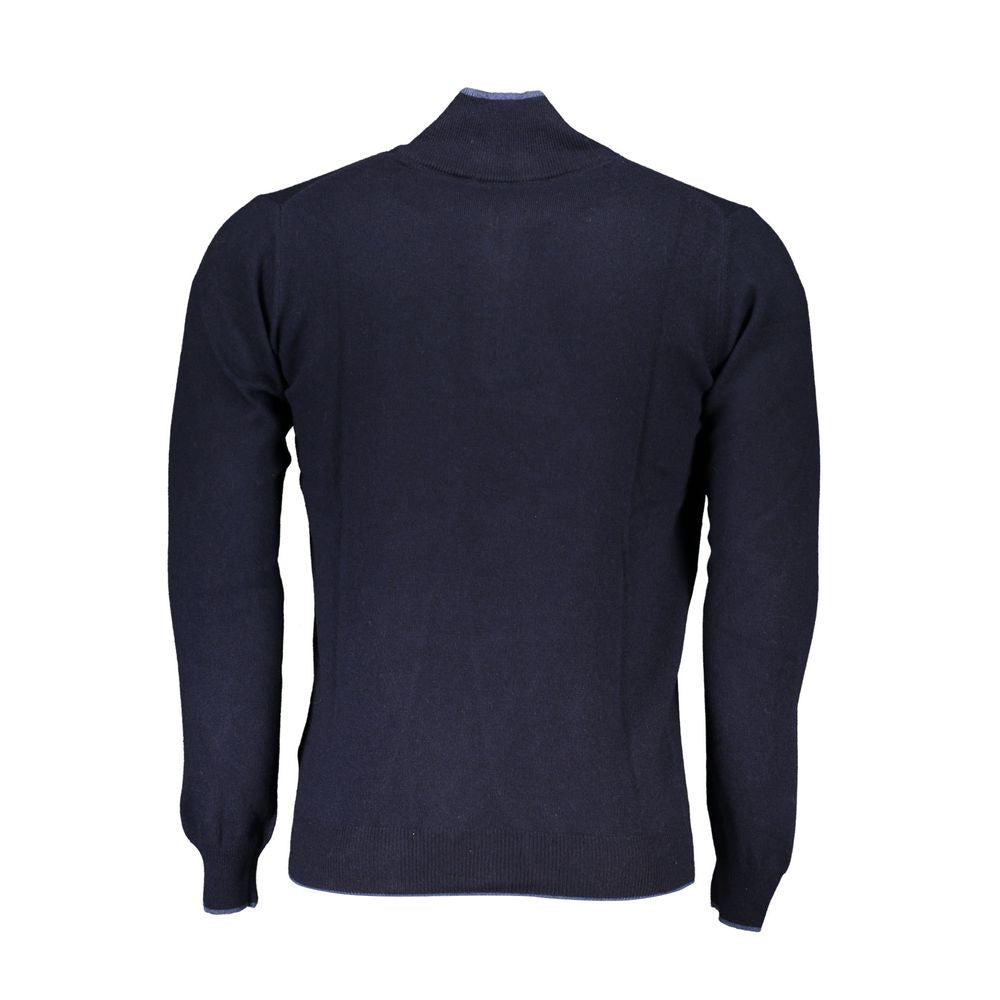 Sweater by North Sails for men in cashmere viscose blue showcases a sumptuous silhouette, artfully finished with a sumptuous turtle neckline and for a sophisticated, sumptuous look.