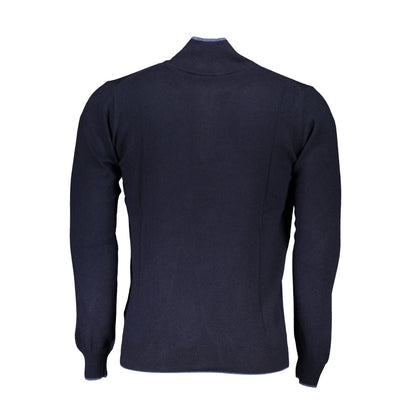 Sweater by North Sails for men in cashmere viscose blue showcases a sumptuous silhouette, artfully finished with a sumptuous turtle neckline and for a sophisticated, sumptuous look.